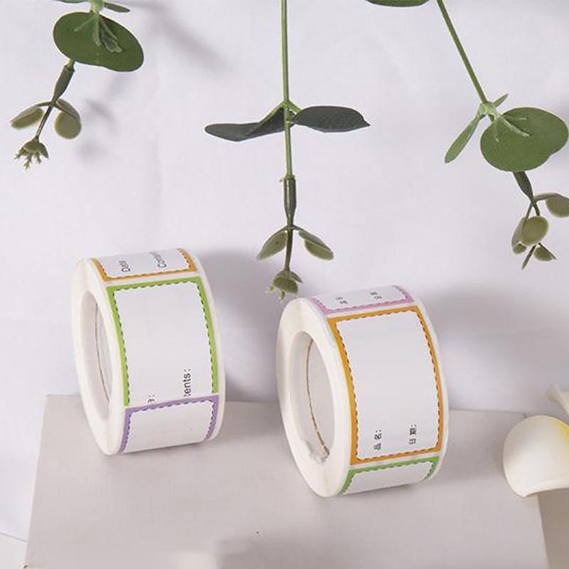 250 шт./рулон, самоклеящиеся морозильная камера, холодильник, бумажные наклейки для хранения продуктов, этикетки, белые наклейки с датой для домашнего хранения, бирки