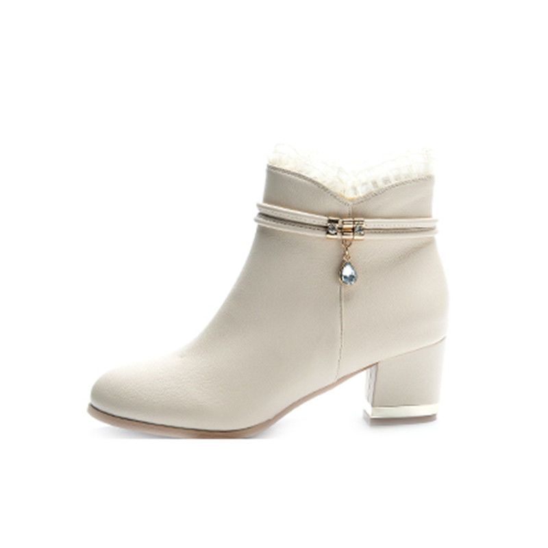 Обувь женские ботильоны с острым носком, со стразами, элегантные, на среднем каблуке, короткие туфли для женщин, белые ботильоны, шикарные, Y2k, горячие, ПУ