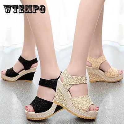 Женские модные тапочки на танкетке Legend, летние босоножки на высоком каблуке с открытым носком