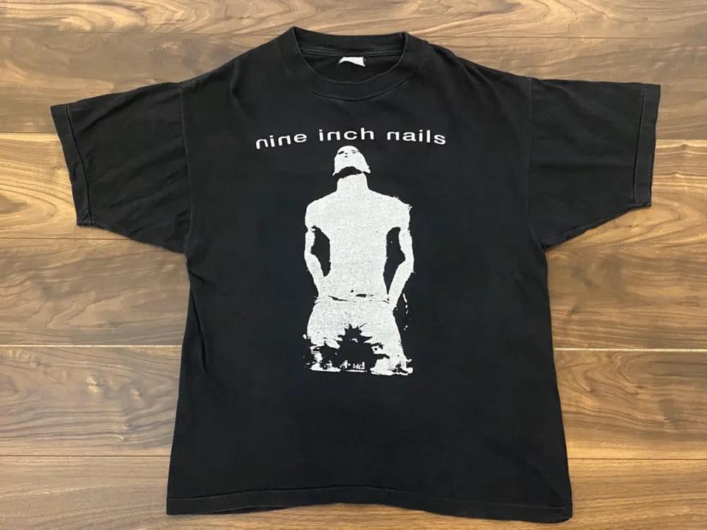 Унисекс хлопковая футболка с коротким рукавом и круглым вырезом Nine Inch Nails Pretty Hate Machine