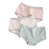 AB Women's Mid-Waist Stretch Cotton Polka Dot Lace Trim Antibacterial Panties 3-Pack
