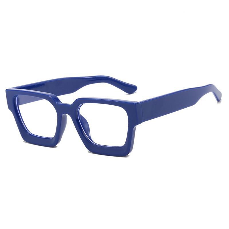square thick-edged glasses frame, European and American fashion ins glasses, retro trend anti-blue flat glasses