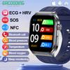 SACOSDING AMOLED Smart Watch Men Bluetooth Call ECG Monitoring Blood Preessure Blood Oxygen Women's Health NFC Smartwatch