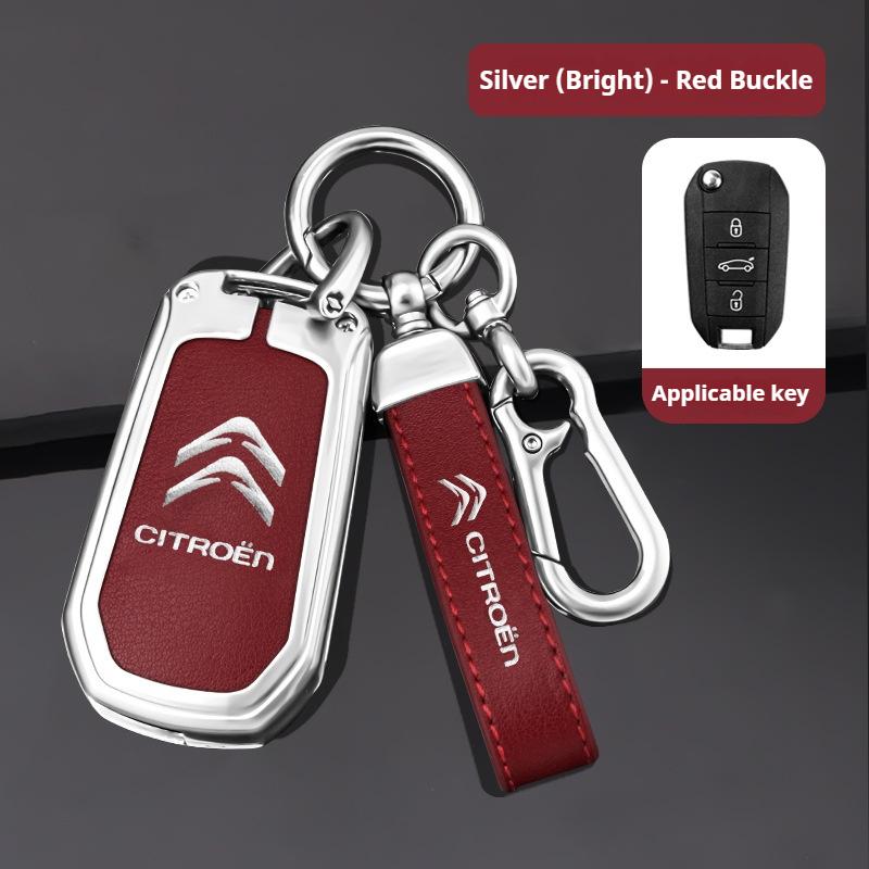 AGX4   Zinc Alloy Car Key Case Cover Citroen C4 C5 C3 C1 C2 C6 C8 Picasso Berlingo VTS Xsara C-Crosser C-Elysee Jump KeyChain Metal Key