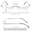 SHINU Titanium Rimless Glasses Men Prescription Glasses Progressive Multifocal Reading Glasses Titanium Myopia Single Vision MR8