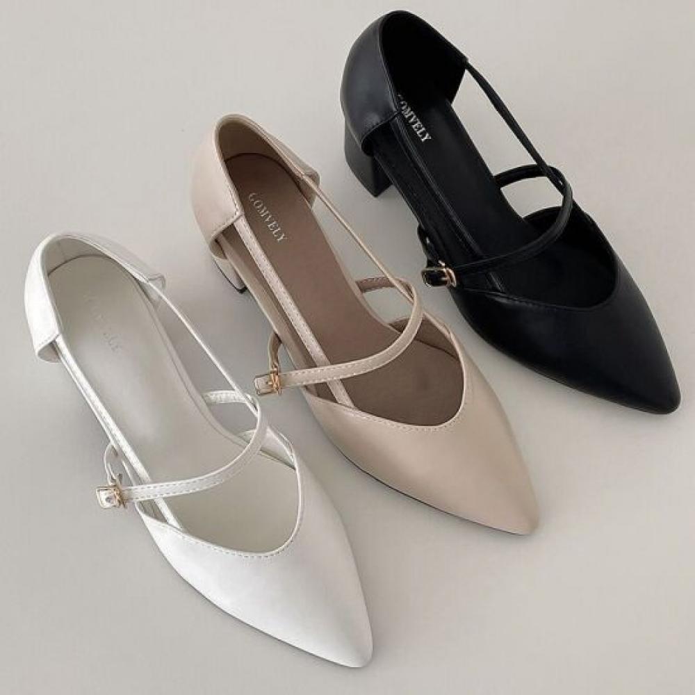 Gomvely Stiletto Mary Jane Flat Shoes
