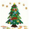 DIY Felt Christmas Tree with 5m LED Lights 3-Foot Tall Wall Hanging Decor with Detachable Ornaments Montessori Holiday Activity for Kids And Home