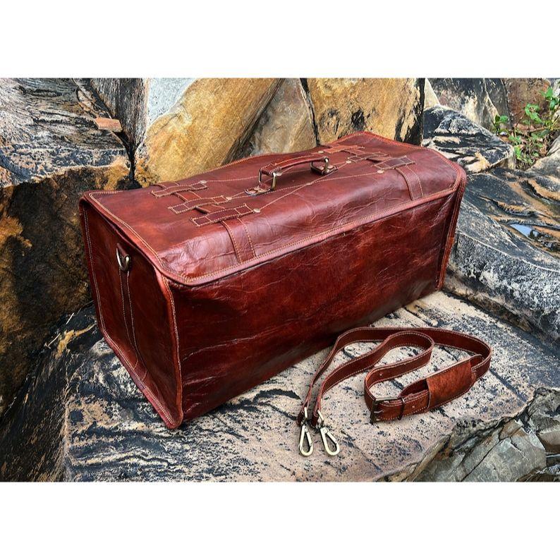Leather Duffel Bag For Men, Leather Travel Bag, Duffle Bag for Men, Handmade Leather Weekender Bag, Handmade Leather Duffle