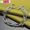 925 Sterling Silver Smooth Circle Chain Bracelet Jewelry