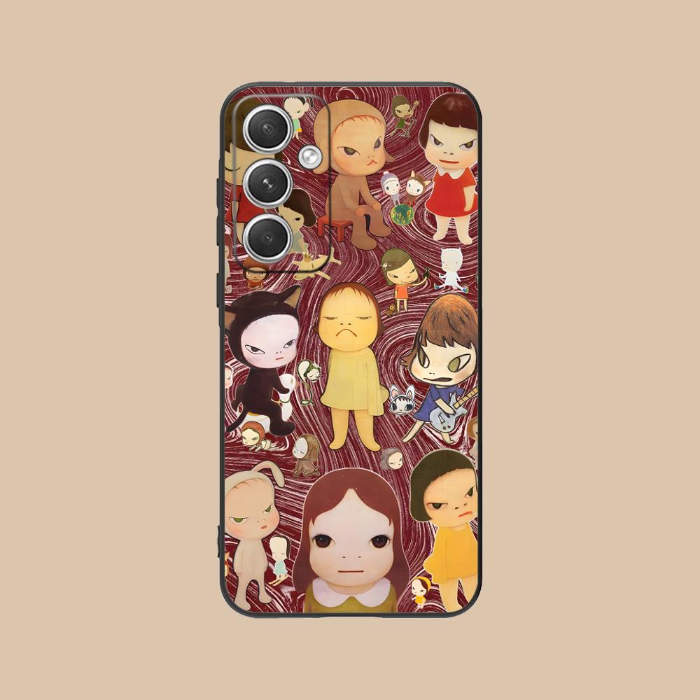 Аниме Чехол для телефона Yoshitomo Nara для Samsung Galaxy S26 S25 S24 S23 S22 S21 S20 Note20 Plus FE Ultra Красочная Крышка Роскошный Красивый