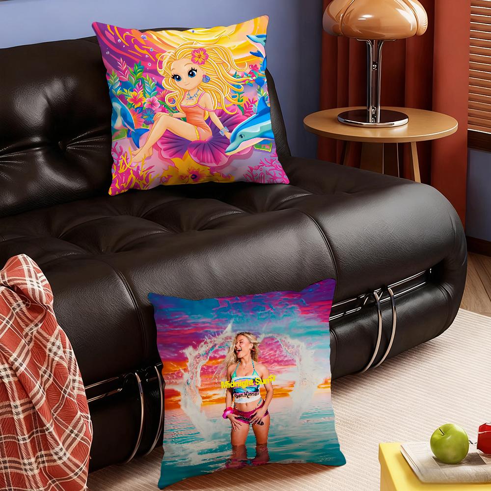 Hot Singer ZZara Larsson Midnight Sun Pillow Case Bedroom Sofa Living Room Backrest Decoration Square Cushion Nap Time