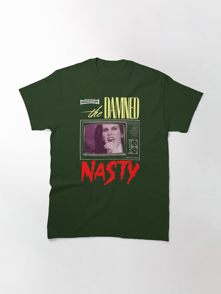The Damned Television Screen Vampire Singer Red Font Classic T-Shirt
