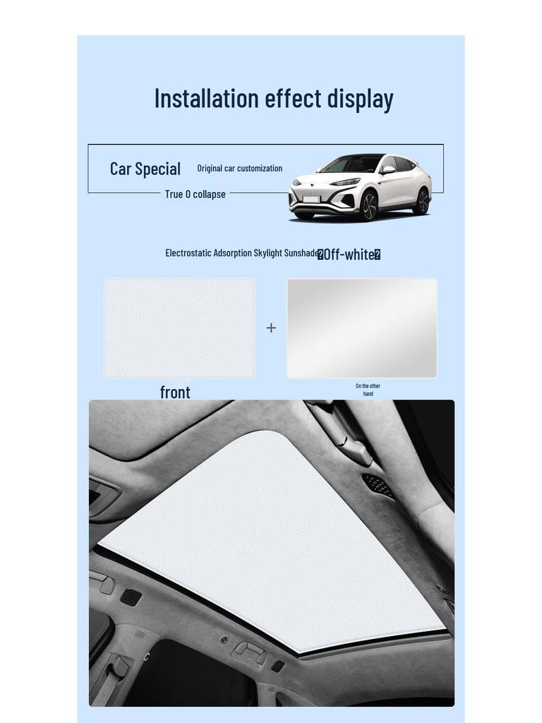 Denza Z9GT 2024 Sunroof Electrostatic Sunshade: Heat & Light Blocker, Privacy & UV Protection.