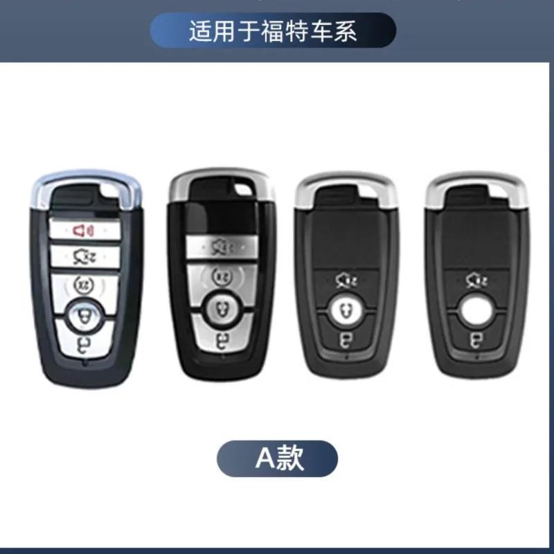 New 2026 Car Sticker Ford New 2025 Hot Zinc Alloy Car Smart Key Case Cover Keyless Shell for Ford Fusion Mustang Kuga Ecosport E
