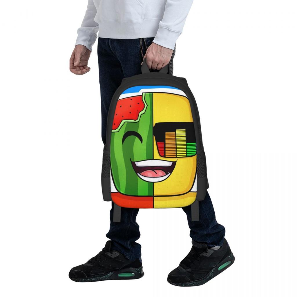 Sunny And Melon Student Backpack School Bag Hiking Travel Daypack for Men Women Fashion Bookbag Shoulder Bags