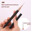 Кисть для дизайна ногтей 6/9/12/15/18 мм, ультратонкие волосы, деревянная ручка, портативная, для начинающих, профессиональная, сделай сам, для дизайна ногтей, цветной лайнер для рисования, ручка для нанесения точек