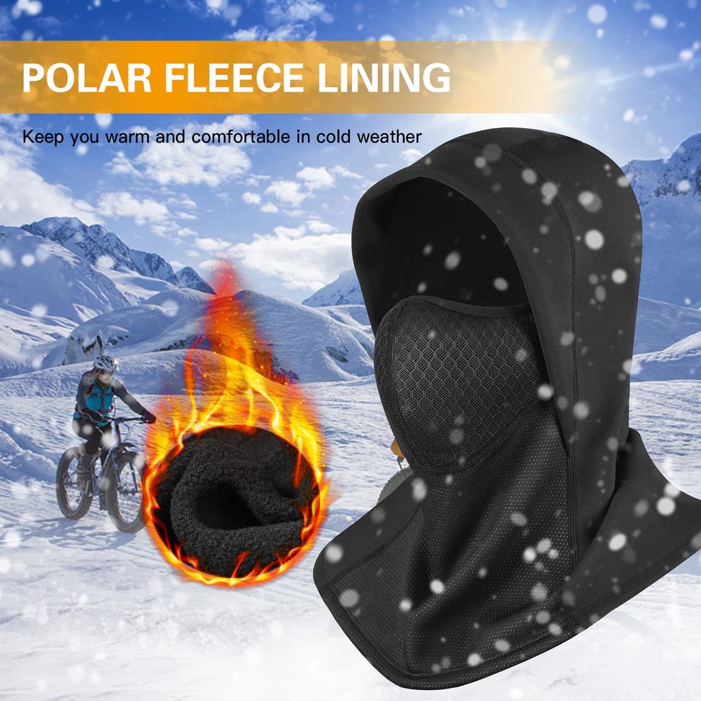 Cold Weather Balaclava Mask Windproof Thermal Winter Neck Warmer Scarf for Cycling Motorcycling Running Skiing Snowboarding
