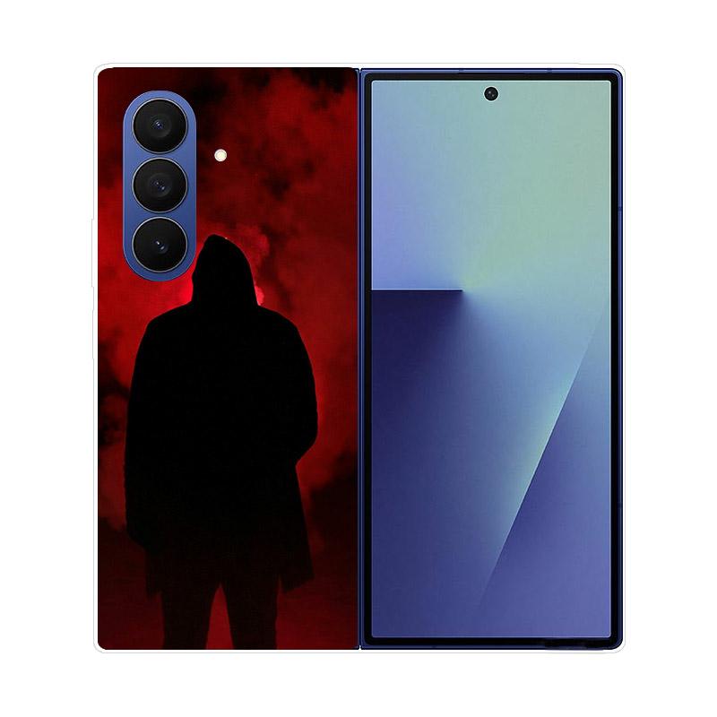 Прозрачный складной чехол для телефона Samsung Galaxy Z Fold 6 7 Прозрачная ударопрочная жесткая крышка из ПК для Samsung Z Fold7 Fold6 Чехол Capa