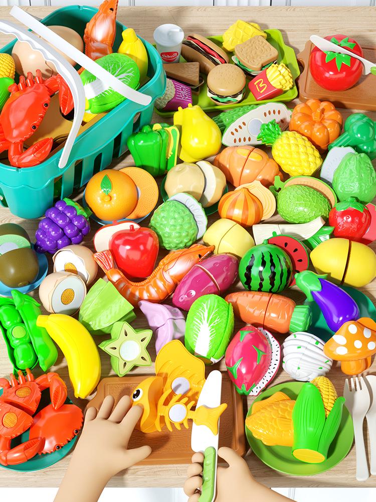 Chopping Fun Kitchen Toy Set: Children's Vegetables & Fruits Role-Playing Educational Toy