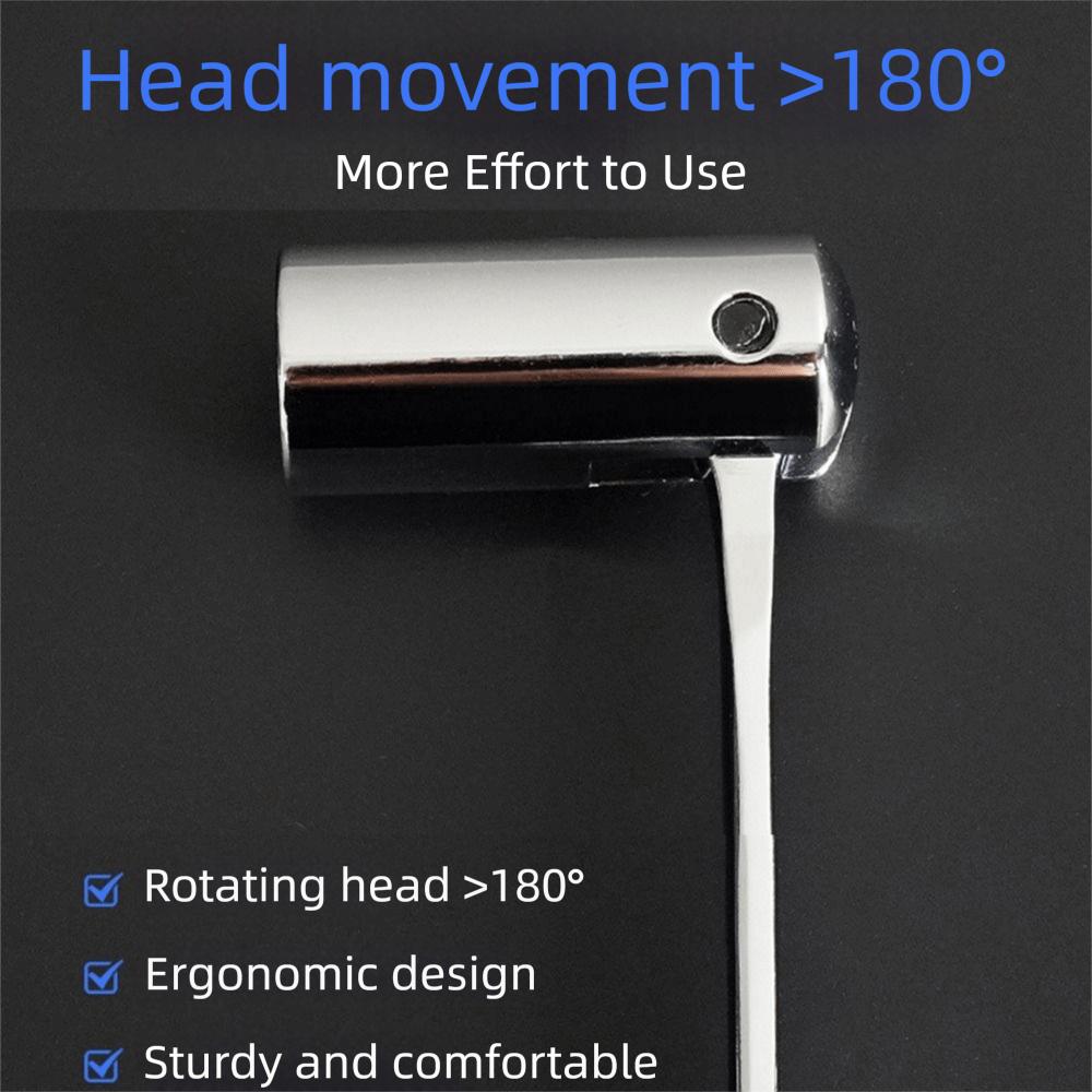 Регулируемый двухсторонний гаечный ключ с двойной головкой, поворотной головкой и торцевым ключом, гаечный ключ, инструмент, бытовой