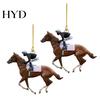 Holiday Ornament Gift 2Pcs Christmas Acrylic Riding Design Tree Durable Decoration Pendant Home Decor Car Interior Energetic