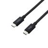 Elecom USB Cable USB4 Officially Certified Product Compatible with USB Power Delivery 40Gbps Black Compatibility with iPhone 16 TypeC-TypeC USB-IF