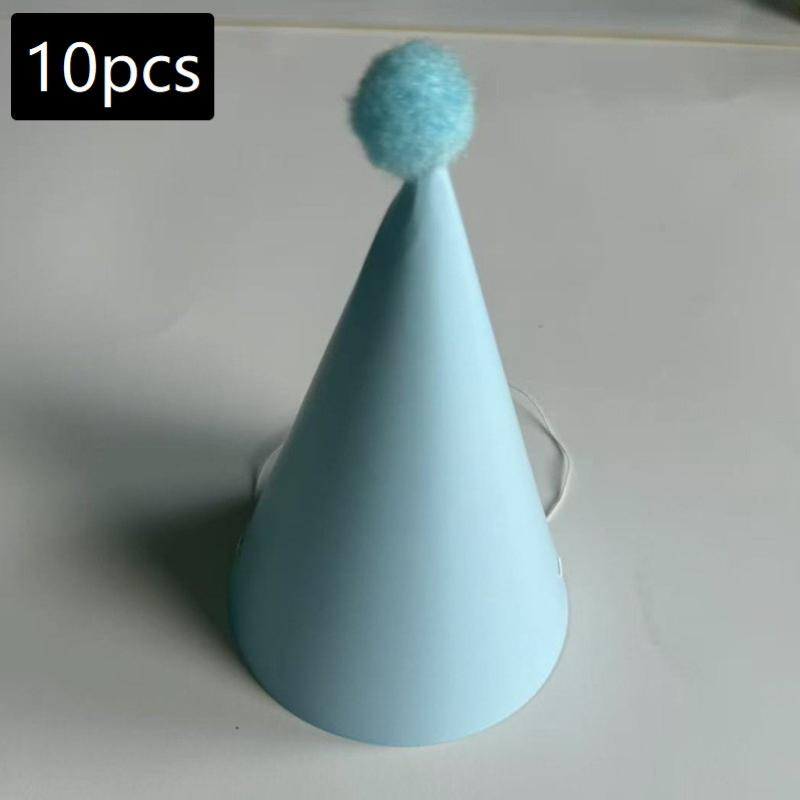 Colorful Kids Party Hats Macaron Cone Style Perfect for Birthday Celebrations