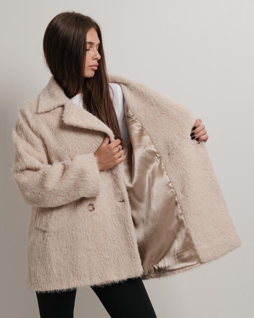 Пальто женское Of White 9501 36 бежевое