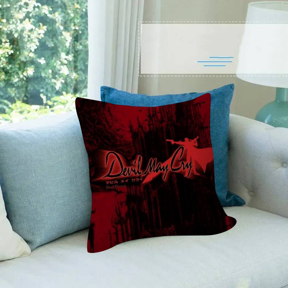 Famous Anime DDevil May Cry Cushion Cover x Polyester Sofa Cushions Decorative Throw Pillows Home Decoration Pillowcover