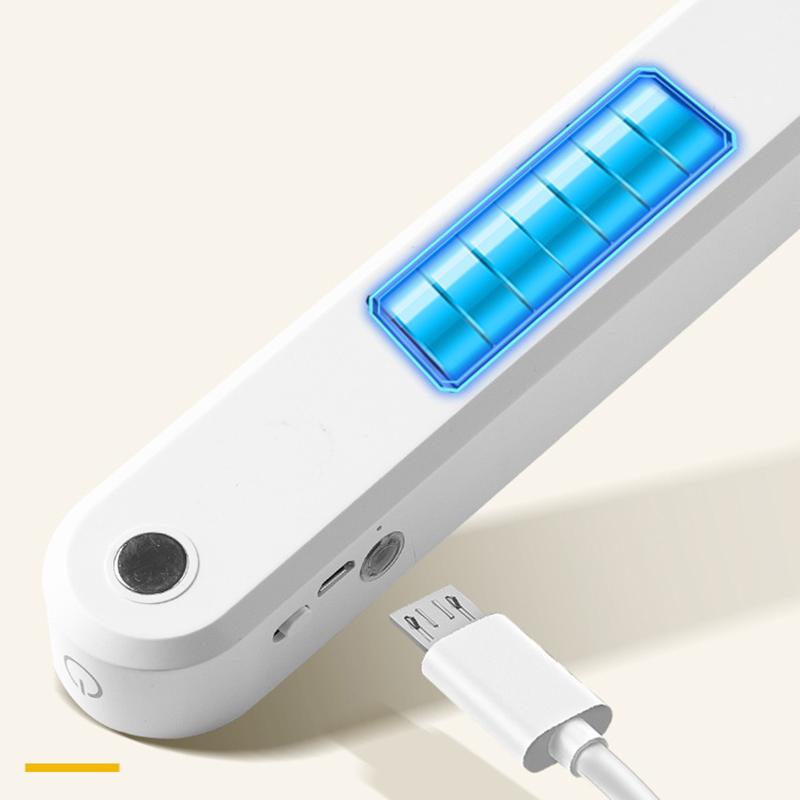 Светильник для чтения в общежитии USB LED Защита глаз Сенсорный выключатель Шкаф Шкаф Перезаряжаемый Ночник Белый 26см 10,24дюйма