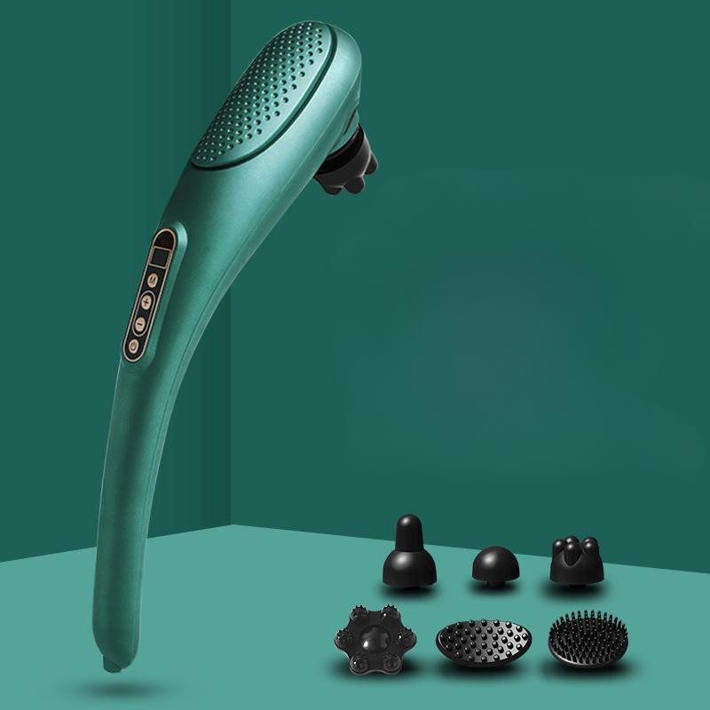 Rechargeable Cordless Handheld Back Massager Electric Deep Tissue Dolphin Massager For Back Muscle Foot Neck Shoulder Leg Body Pain Relief