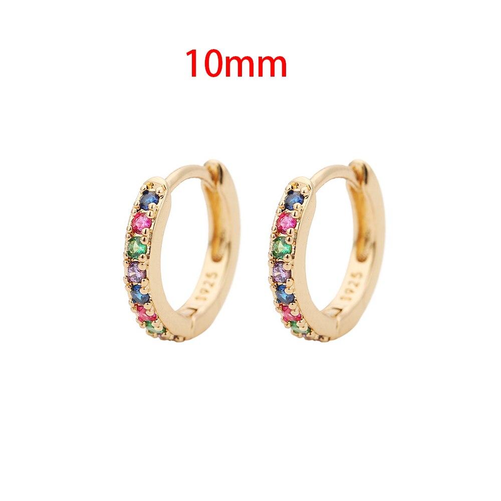 2 шт., серьги-кольца Rainbow Little Huggies для девочек, маленькие кольца из нержавеющей стали для девочек, маленькие спиральные кольца для пирсинга хряща, круглые мужские обручи