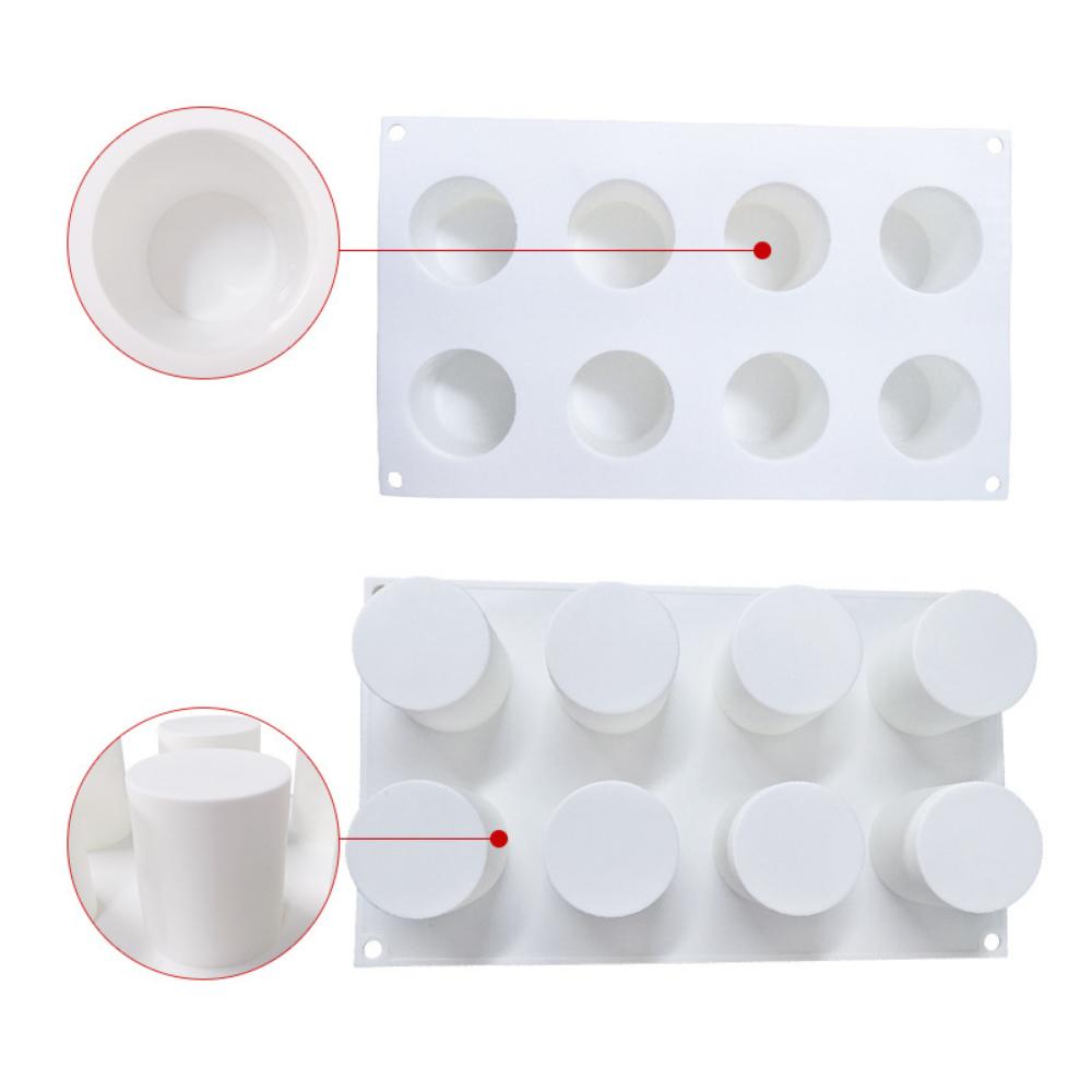8 цилиндрических силиконовых форм, мусс, торт, принадлежности для выпечки, цилиндрическая форма для десерта
