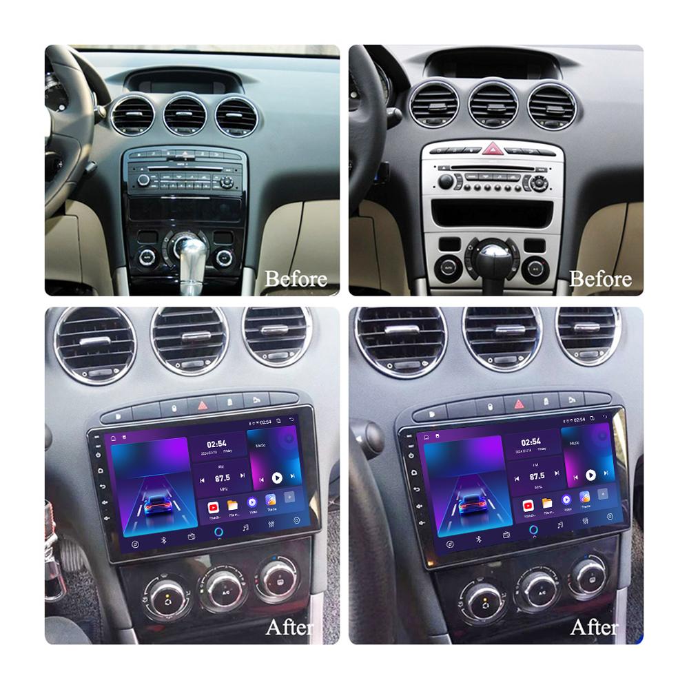 Android Carplay автомобильное радио для Peugeot 308 308SW 408 2010-2016 мультимедийный проигрыватель головное устройство стерео GPS навигация BT WIFI 4+64 ГБ