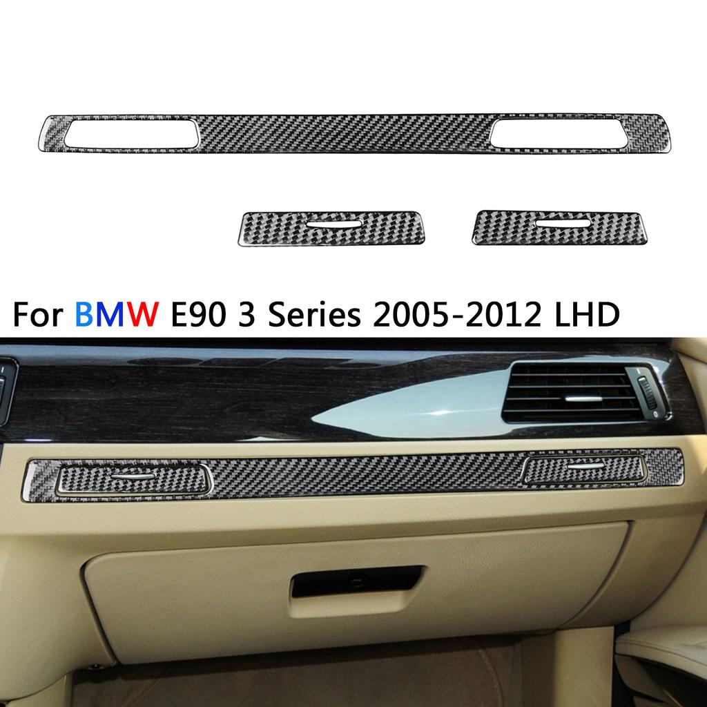 E90 Carbon Fiber Copilot Water Cup Holder Panel Trim Stickers Styling For BMW E90 3 Series 2005-2012 Accesorios Para Vehículos