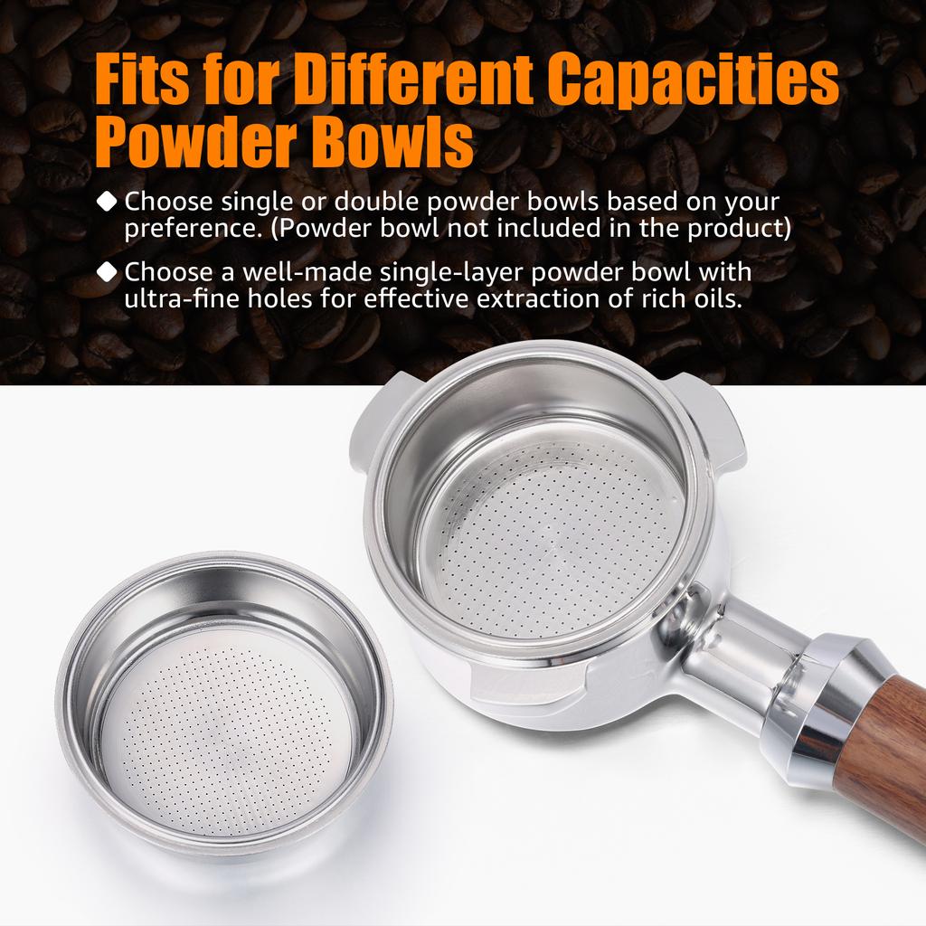 Aoresac Держатель бездонного фильтра для эспрессо, 54 мм, 3 уха, держатель фильтра для кофе, экстракция кофе