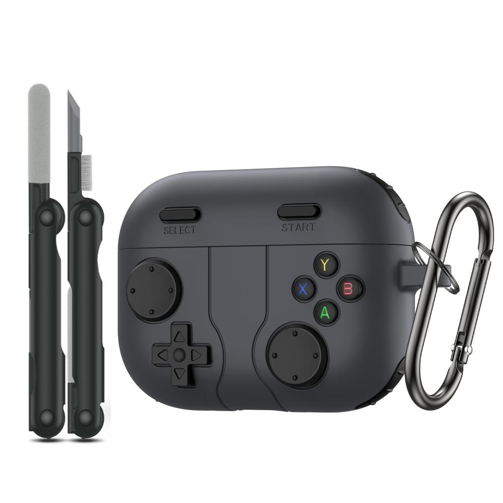 Для AirPods Pro 3 Новый чехол с чистящим набором Чехол с дизайном ретро-игровой консоли Мягкий силиконовый защитный чехол для AirPods Pro 3 2025