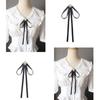 Solid Color Black Bow Necktie Pearl Funerals Memorial Pin Simple Ribbon Badge Brooch  Parties