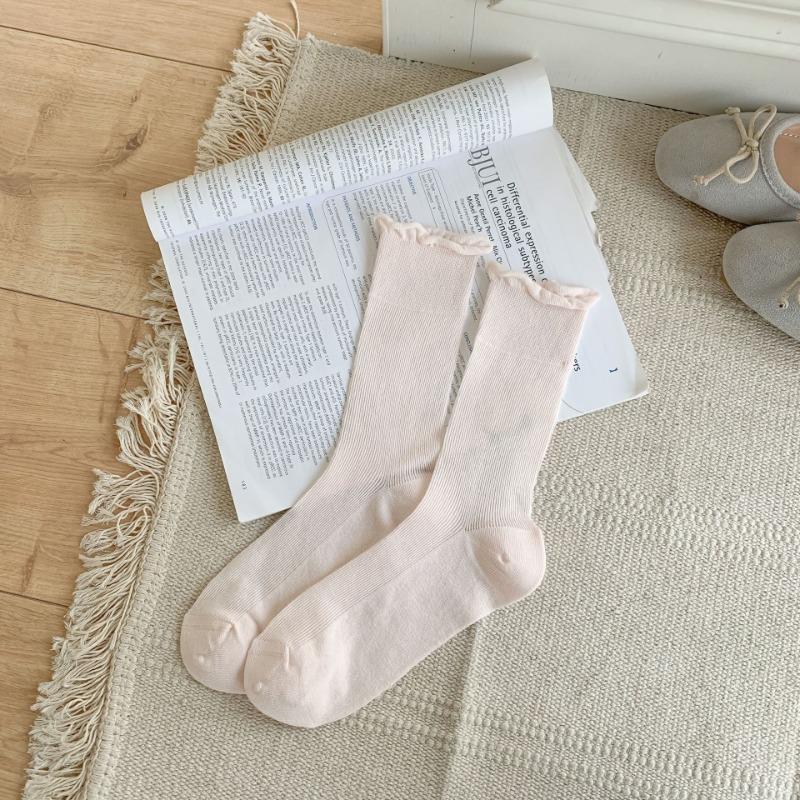 Women's Summer Ultra Thin Style All Kinds of Roll Edge Boneless In The Tube Pile Socks