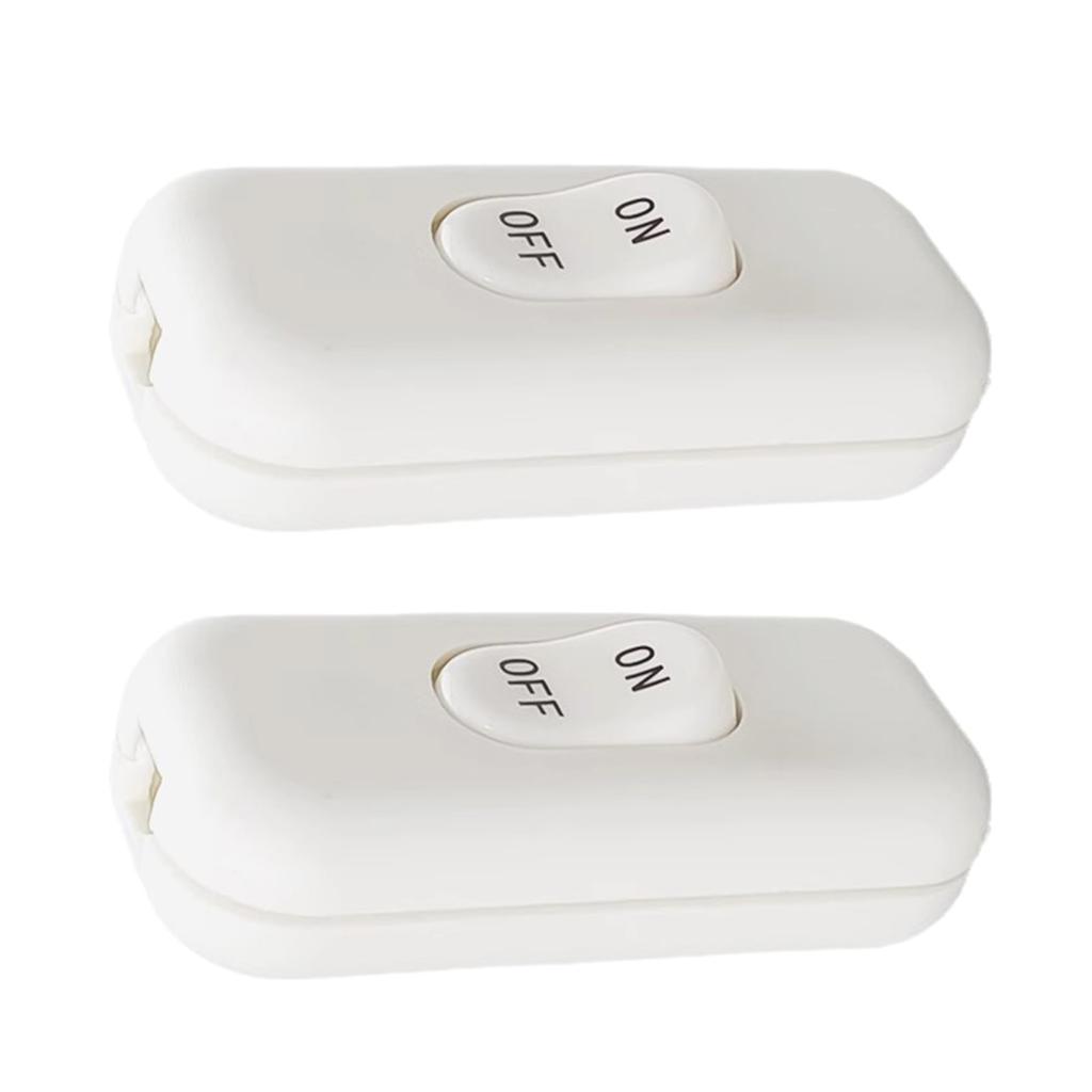 Pack of 2 Inlines Cord Switches 6A 250V Home Accessory for Table And Floor Lamp In Elegant Color Household Use