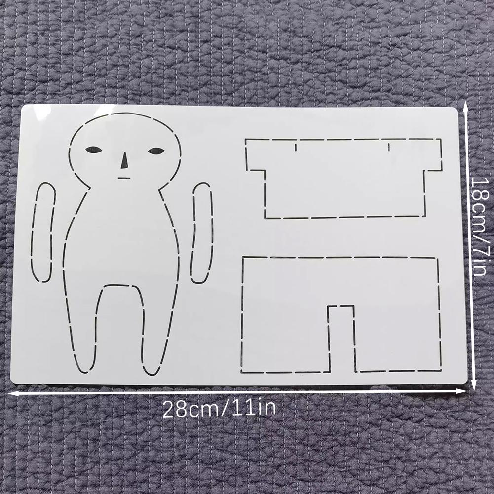 Милые Животные Пэчворк ПЭТ Шаблон DIY Ручная Работа Брелок Трафареты Для Подвесок Пара Кошек Кукла Квилтинговые Узоры Изготовление Поделок