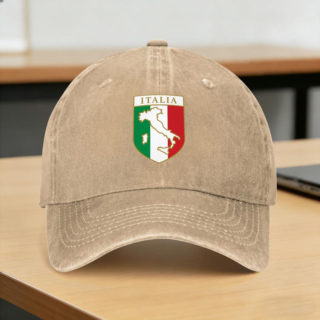Стильная Бейсболка Italia Итальянский Флаг Винтажная Летняя Тракерная Кепка Для Унисекс Взрослых Повседневная Kpop Рок Солнце Бейсболки