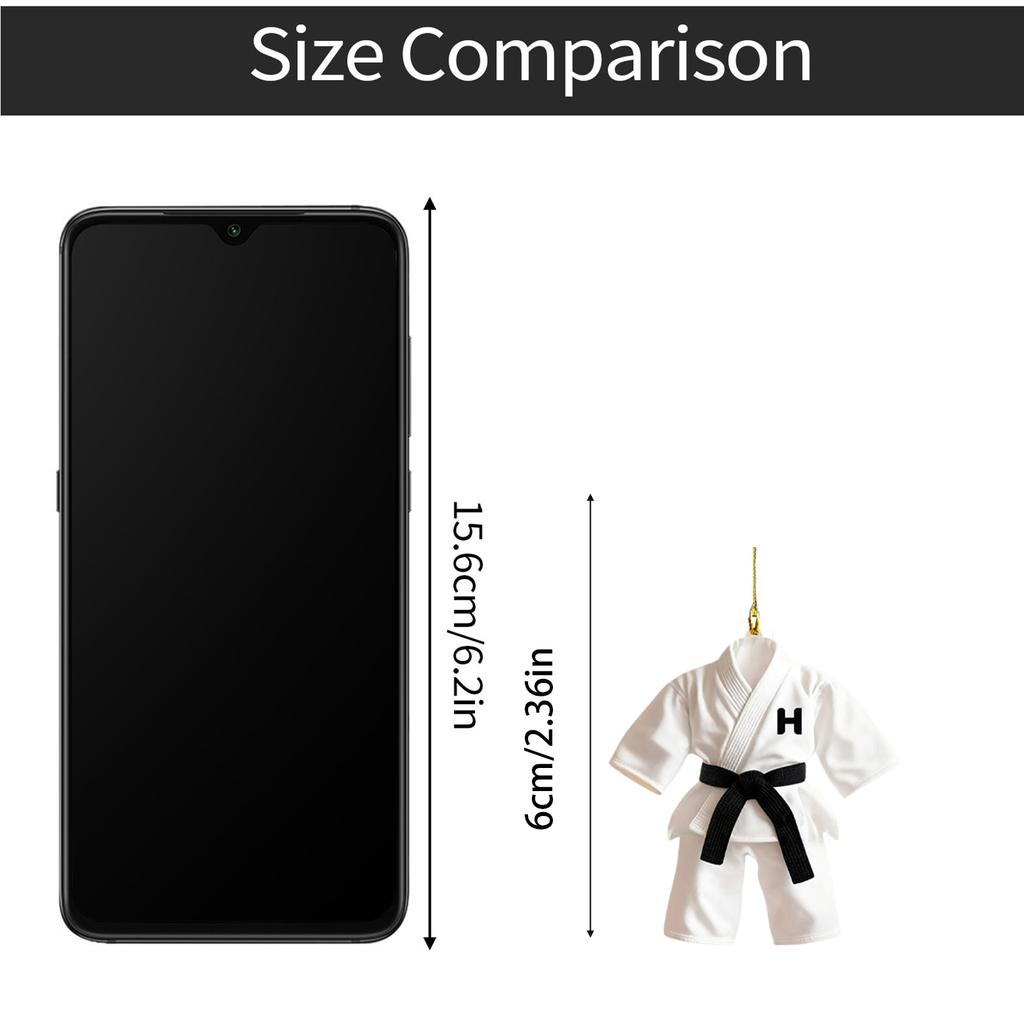 Персонализированное акриловое 2D плоское украшение для одежды тхэквондо на рождественскую елку