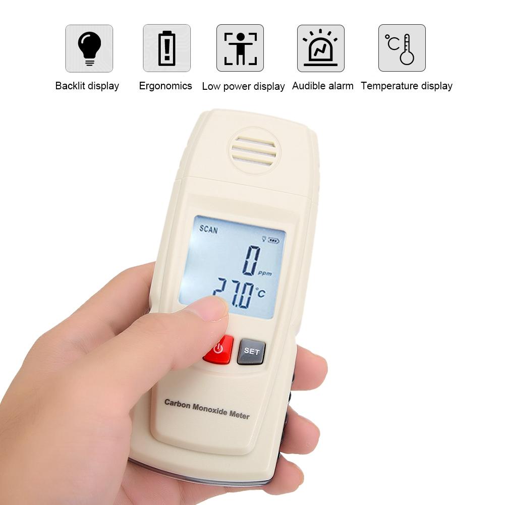 Portable Handheld High Precision Carbon Monoxide Meter CO Gas Leakage Detector Alarm