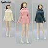 Kids Toy Knitted Woven Handmade Tops Sweater For Barbie Doll Clothes Hat For Blythe Doll Gifts 1/6 Doll Accessories