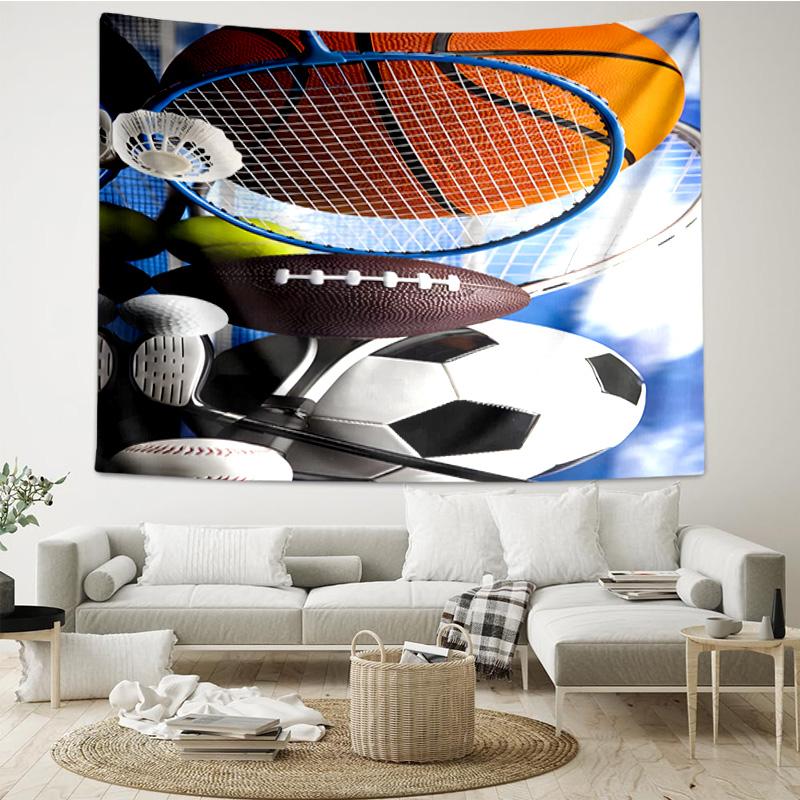 Sports Equipment Collection Tapestry Hanging for Bedroom,Livingroom, Playroom,Decor Art Room Wall Tapestry Holiday and Birthday Gifts