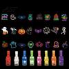 Projection Toys for Kids Halloween Finger Projector Lights, LED Spooky Rings with Pumpkin Ghost Bat Elastic Ring Lights Patterns Party Favors,