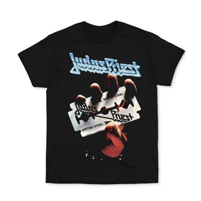 JUDAS PRIEST Футболка с коротким рукавом Европейский Американский Метал Рок Одежда Мужская и Женская Хлопковая Футболка с Круглым Вырезом Унисекс