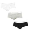 Pack of 3 U1000A Men's Breathable Fabric Briefs with Front Opening