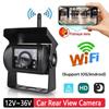 WiFi Wireless Car Rear View Camera 12V-36V Digital Vehicle Reversing Camera HD Night Vision Waterproof for Trailer Pickup Van RV